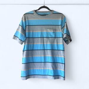 Mens EMPYRE medium blue‎ and grey t shirt Medium Striped EUC